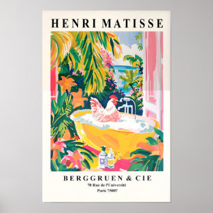 Hahn Kunst Druck, Badezimmer Dekor, Rosa Bauernhof Poster