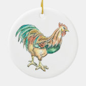 Hahn-Kunst Keramik Ornament (Hinten)