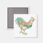Hahn Kunst Magnet (Vorderseite/Rückseite)