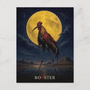 Hahn Kurzumhang gothic Surrealismus Postkarte