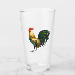 Hahn Land klassisch stilvoll traditioneller Vogel Glas