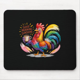 Hahn Landhaus Deko Huhn Gallo Kaffee Morgen Mousepad