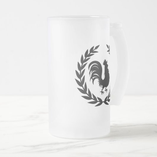 Hahn-Logo Mattglas Bierglas (VorderseiteRechts)