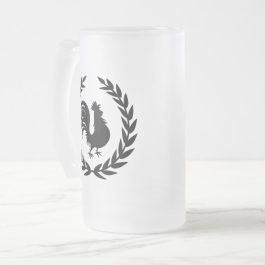 Hahn-Logo Mattglas Bierglas (Vorderseite Links)