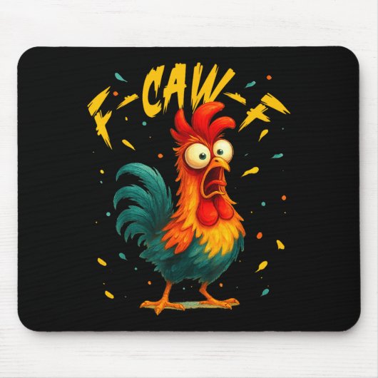 Hahn lustiger Vogel Hühnerflüsterer Fawk Mousepad (Vorne)