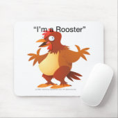 Hahn-Mausunterlage Mousepad (Mit Mouse)