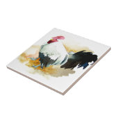 Hahn mit einer Haltung Fliese (Seite)