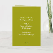 Hahn mit Habanero-Karte Karte (Rückseite)