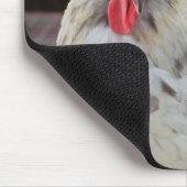 Hahn mit Morgenspruch Mousepad (Ecke)
