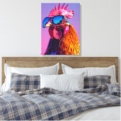 Hahn mit Sonnenbrille Leinwanddruck (Insitu (Schlafzimmer))