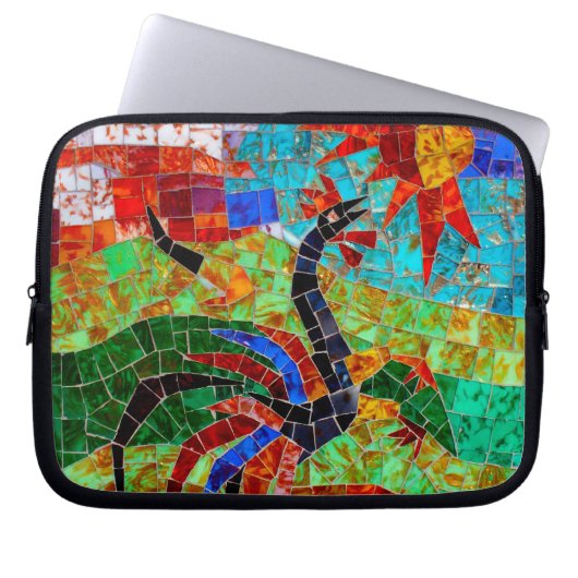 Hahn-Mosaik - Murano Italien Laptopschutzhülle (Vorderseite)