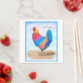 Hahn-Papier-Tischdecke Serviette (Beispiel)
