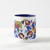 Hahn Petrykivka Ukrainerkunst Tasse (Zentrum)