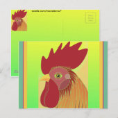 Hahn Postkarte (Vorne/Hinten)