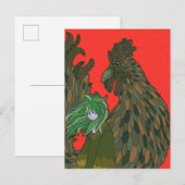 Hahn Postkarte (Vorne/Hinten)