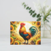 Hahn Postkarte (Stehend Vorderseite)