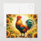 Hahn Postkarte (Vorne/Hinten)