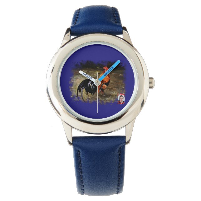 Hahn/Rooster/Gallisch Armbanduhr (Vorderseite)