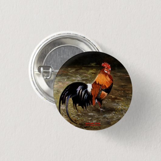 Hahn/Rooster/Gallisch Button (Vorne & Hinten)