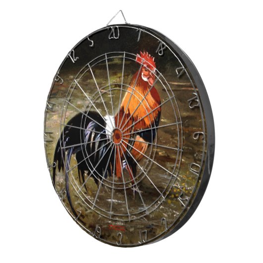 Hahn/Rooster/Gallisch Dartscheibe (Vorderseite rechts)