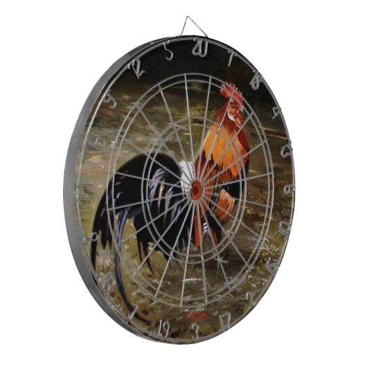 Hahn/Rooster/Gallisch Dartscheibe (Vorderseite Links)