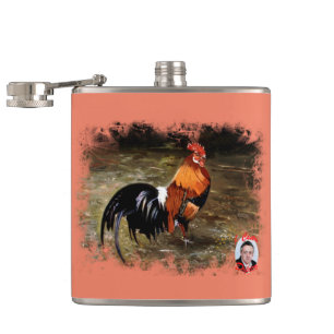 Hahn/Rooster/Gallisch Flachmann