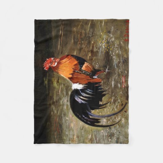 Hahn/Rooster/Gallisch Fleecedecke (Vorderseite)