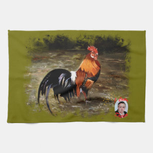 Hahn/Rooster/Gallisch Geschirrtuch