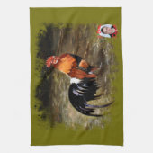 Hahn/Rooster/Gallisch Geschirrtuch (Vertikal)