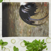 Hahn/Rooster/Gallisch Geschirrtuch (Gefaltet)