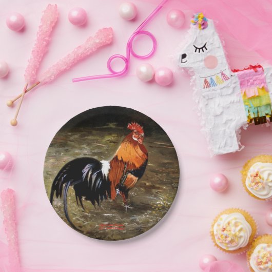 Hahn/Rooster/Gallisch Pappteller (Party)