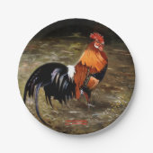 Hahn/Rooster/Gallisch Pappteller (Vorderseite)