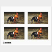 Hahn/Rooster/Gallisch Rechteckiger Aufkleber (Blatt)