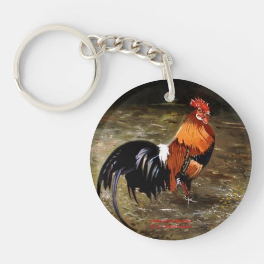 Hahn/Rooster/Gallisch Schlüsselanhänger (Vorderseite)