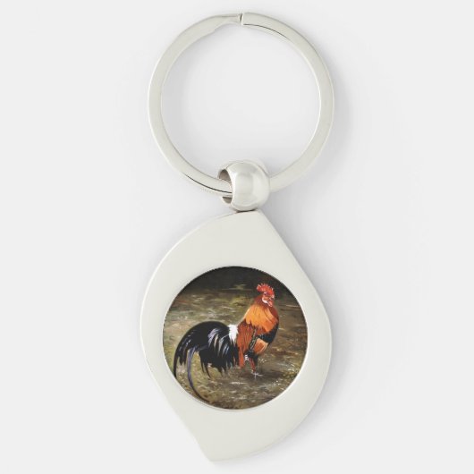 Hahn/Rooster/Gallisch Schlüsselanhänger (Vorderseite)