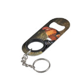 Hahn/Rooster/Gallisch Schlüsselanhänger Flaschenöffner (Rückseite Schrägansicht)