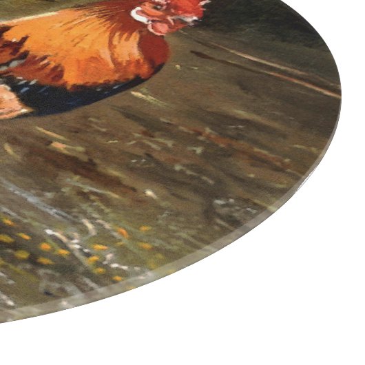 Hahn/Rooster/Gallisch Schneidebrett (Ecke)