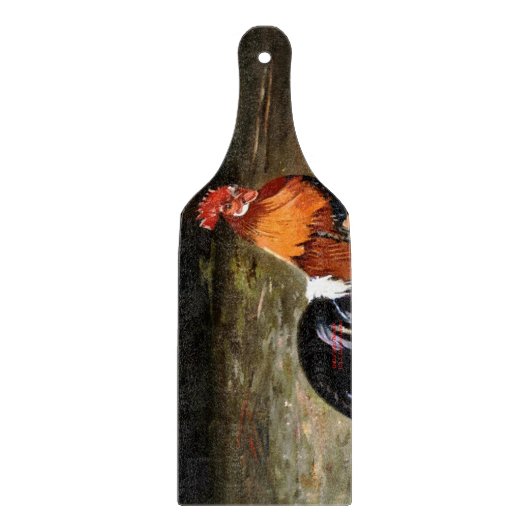 Hahn/Rooster/Gallisch Schneidebrett (Vorderseite)