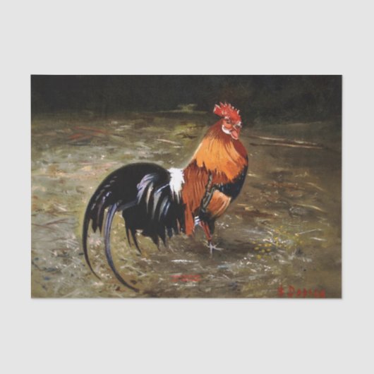Hahn/Rooster/Gallisch Seidenpapier (Vorderseite)