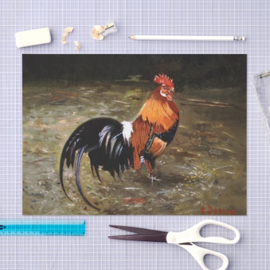 Hahn/Rooster/Gallisch Seidenpapier (Handwerk)
