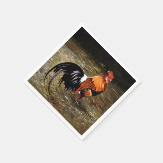 Hahn/Rooster/Gallisch Serviette (Ecke)