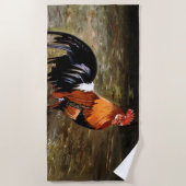 Hahn/Rooster/Gallisch Strandtuch (Vorderseite)
