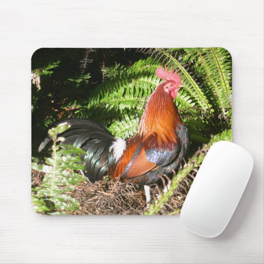 Hahn - roter Dschungel-Geflügel Mousepad (Mit Mouse)