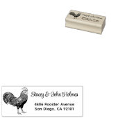 Hahn-Rücksende-Adresse-Stempel Gummistempel (Stempel)