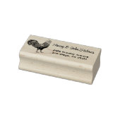 Hahn-Rücksende-Adresse-Stempel Gummistempel (Stempel)