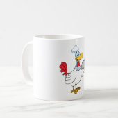 Hahn serviert Essen Kaffeetasse (Vorderseite Links)