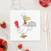 Hahn serviert Essen Serviette (Beispiel)
