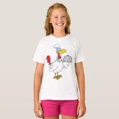 Hahn serviert Essen T-Shirt (Vorne ganz)