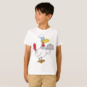 Hahn serviert Essen T-Shirt (Vorne ganz)