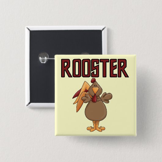 Hahn-T - Shirts und Geschenke Button (Vorne & Hinten)